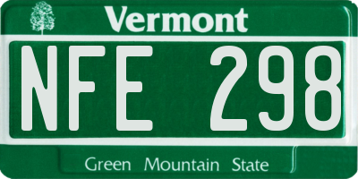 VT license plate NFE298
