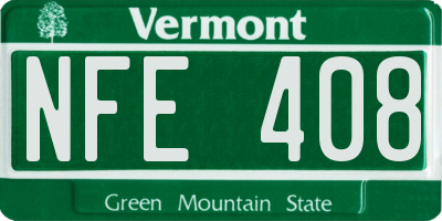 VT license plate NFE408