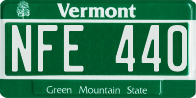 VT license plate NFE440