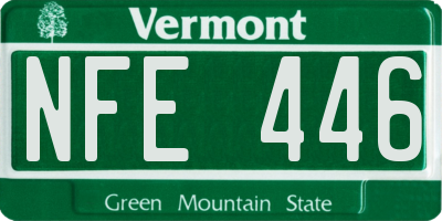 VT license plate NFE446