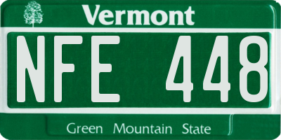 VT license plate NFE448
