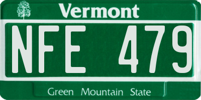 VT license plate NFE479