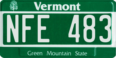 VT license plate NFE483