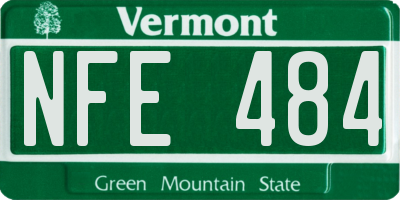 VT license plate NFE484