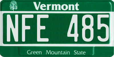 VT license plate NFE485