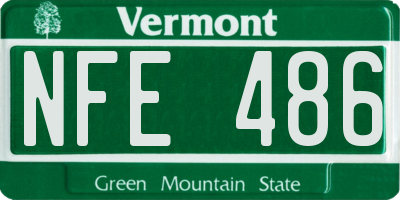VT license plate NFE486