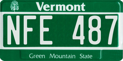 VT license plate NFE487