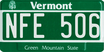VT license plate NFE506