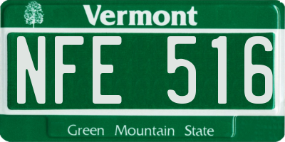 VT license plate NFE516