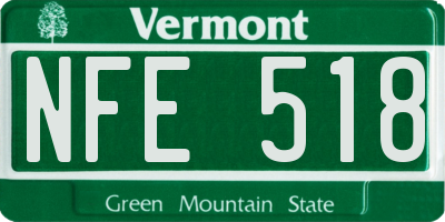 VT license plate NFE518