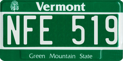 VT license plate NFE519