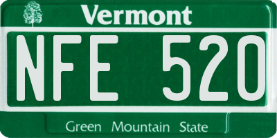VT license plate NFE520