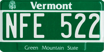 VT license plate NFE522