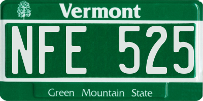 VT license plate NFE525