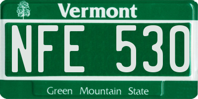 VT license plate NFE530