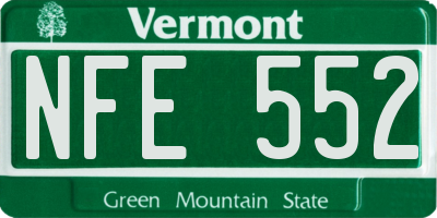 VT license plate NFE552