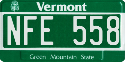 VT license plate NFE558