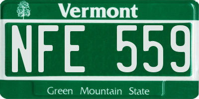 VT license plate NFE559