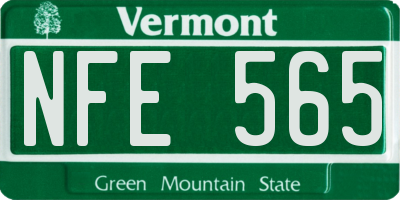 VT license plate NFE565