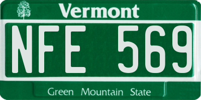 VT license plate NFE569
