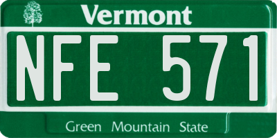 VT license plate NFE571