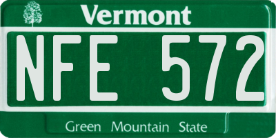 VT license plate NFE572
