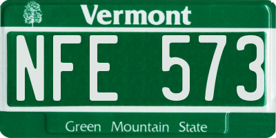 VT license plate NFE573