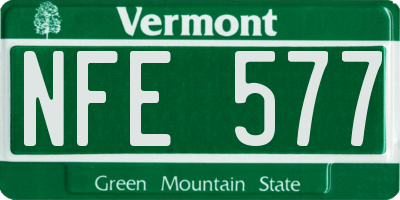 VT license plate NFE577