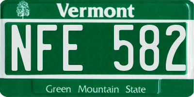 VT license plate NFE582