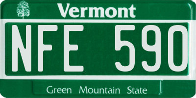 VT license plate NFE590