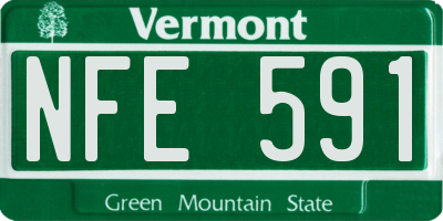 VT license plate NFE591