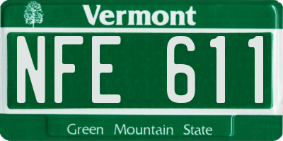 VT license plate NFE611