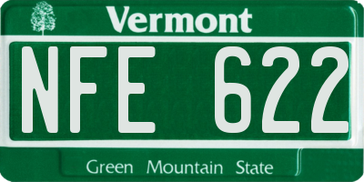VT license plate NFE622