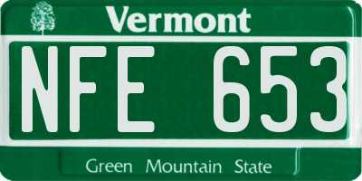 VT license plate NFE653