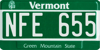 VT license plate NFE655
