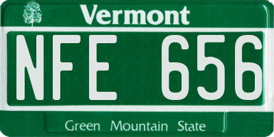VT license plate NFE656
