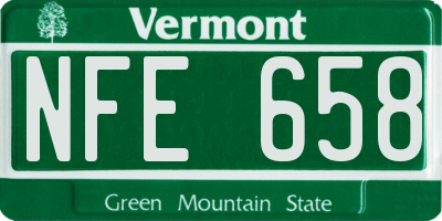 VT license plate NFE658