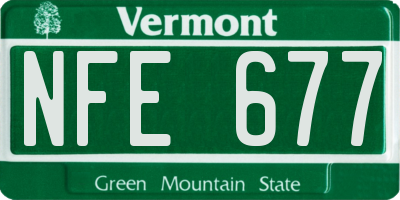 VT license plate NFE677