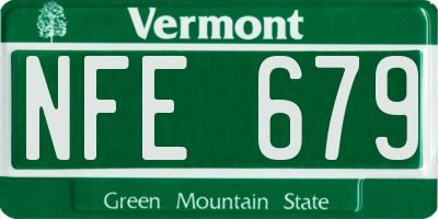 VT license plate NFE679