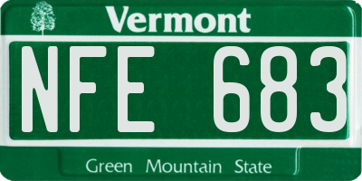 VT license plate NFE683