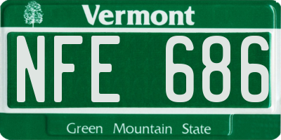 VT license plate NFE686