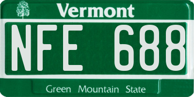 VT license plate NFE688