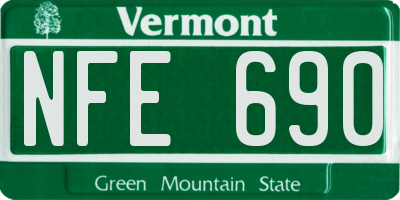 VT license plate NFE690