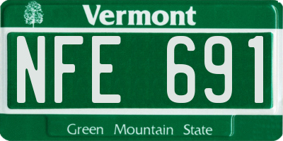 VT license plate NFE691