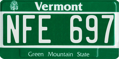 VT license plate NFE697