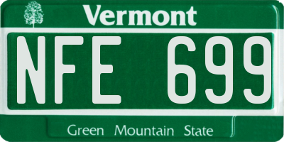 VT license plate NFE699