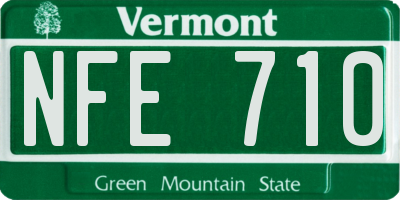 VT license plate NFE710