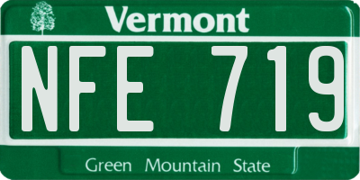 VT license plate NFE719