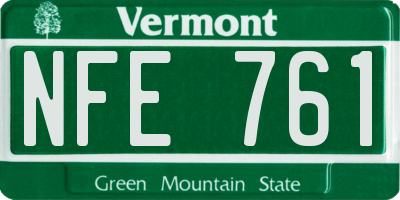 VT license plate NFE761