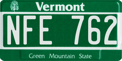 VT license plate NFE762